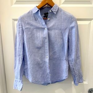 J.Crew Linen button down - blue